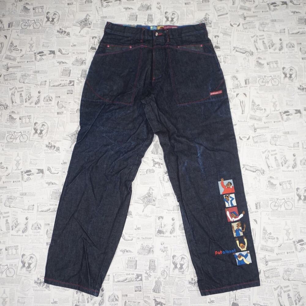 36X34 - Vintage Y2K Platinum Fubu Pants embroidered fat